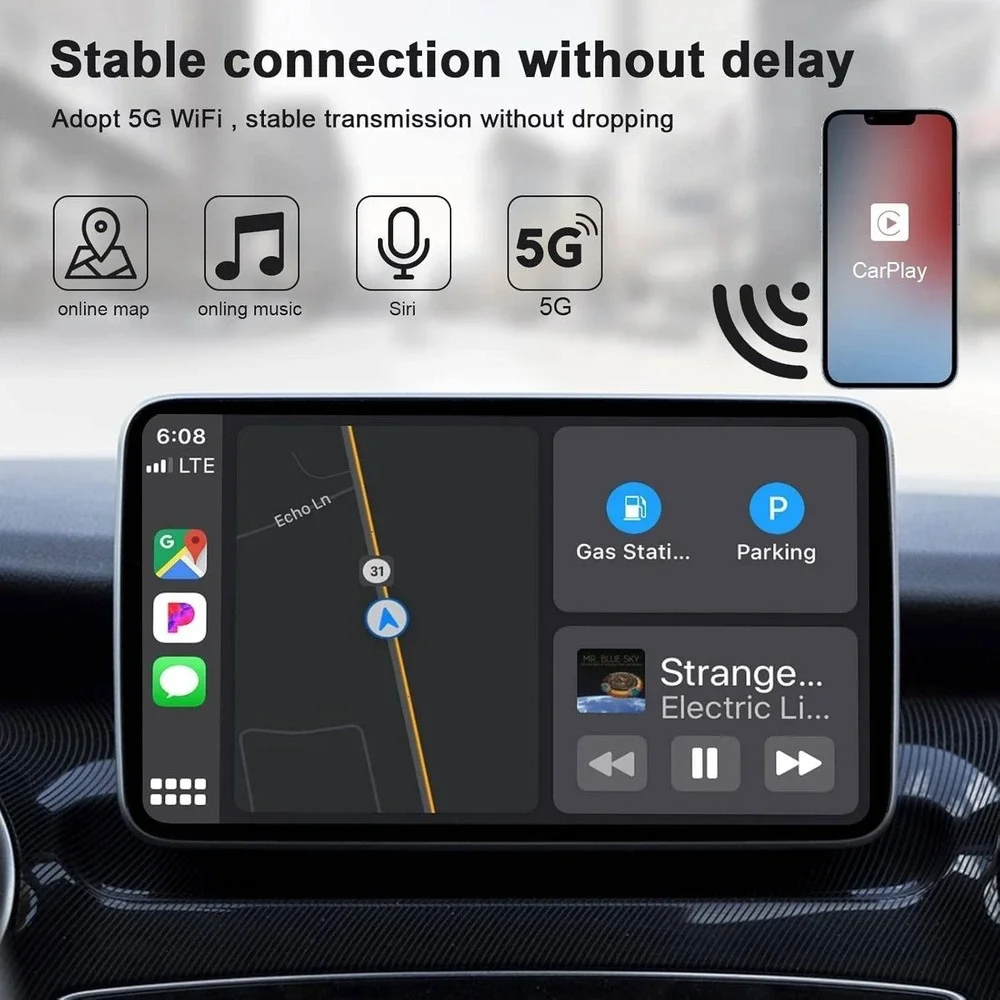 Wireless CarPlay Adapter USB Dongle for Apple CarPlay‎ Wired to Wireless